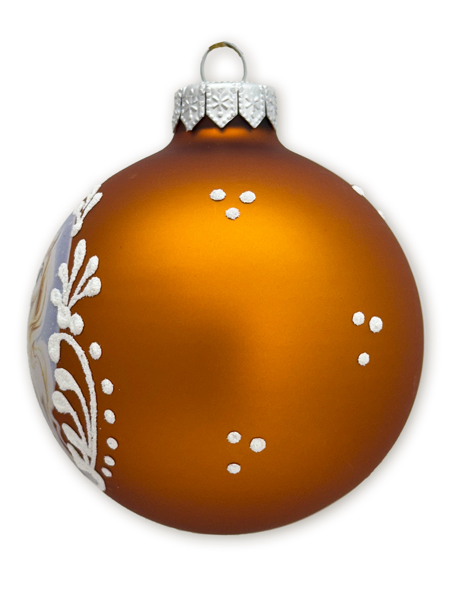 Влюбленная парочка, шар 8 см, золотой матовый