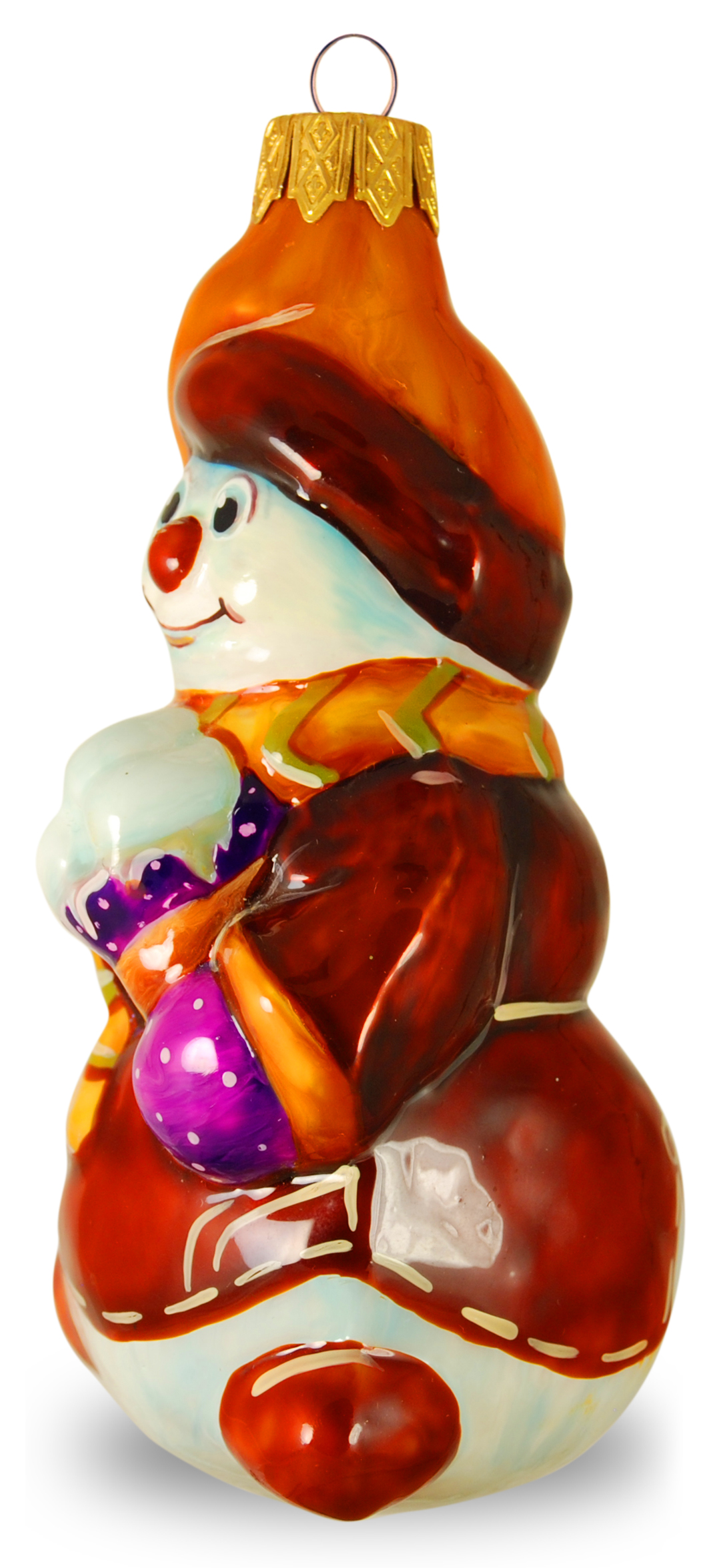 Снеговик с мороженым (премиум), формовая игрушка