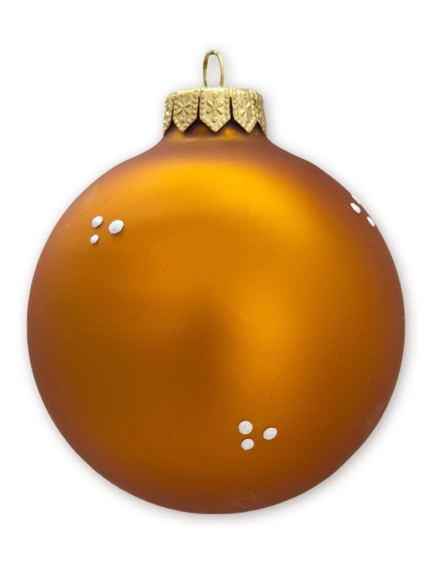 Лошадь в венке , шар 8 см, золотой матовый