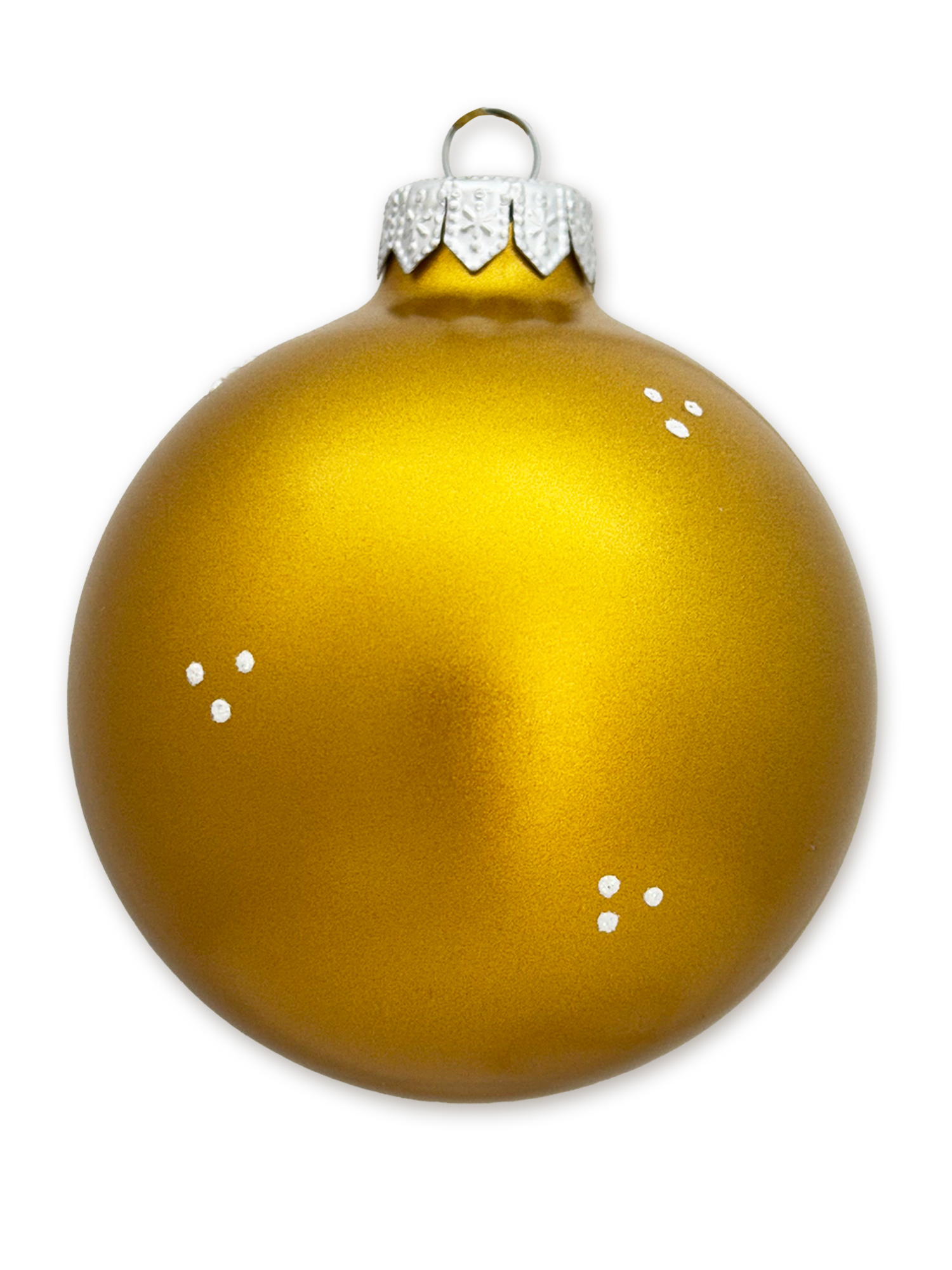 Лошадка у елки шар 8 см золотой глянец