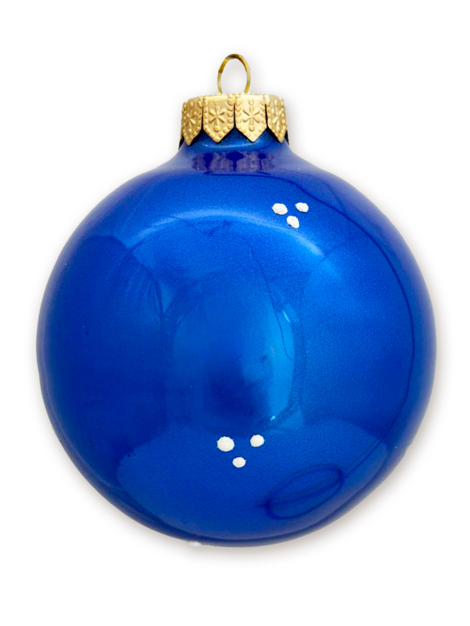 Лошадь в венке , шар 8 см, голубой глянец