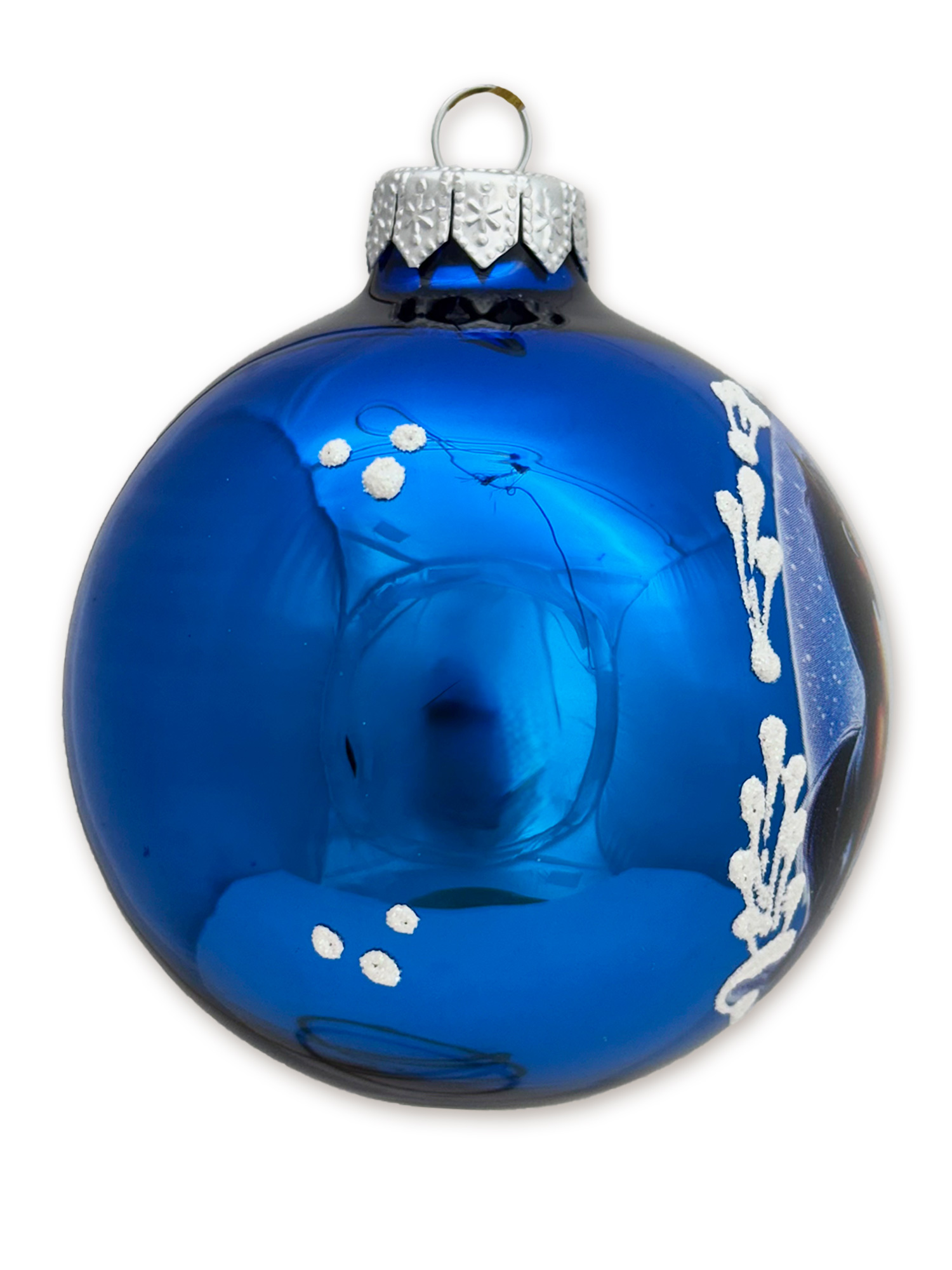 Влюбленная парочка, шар 8 см голубой глянец