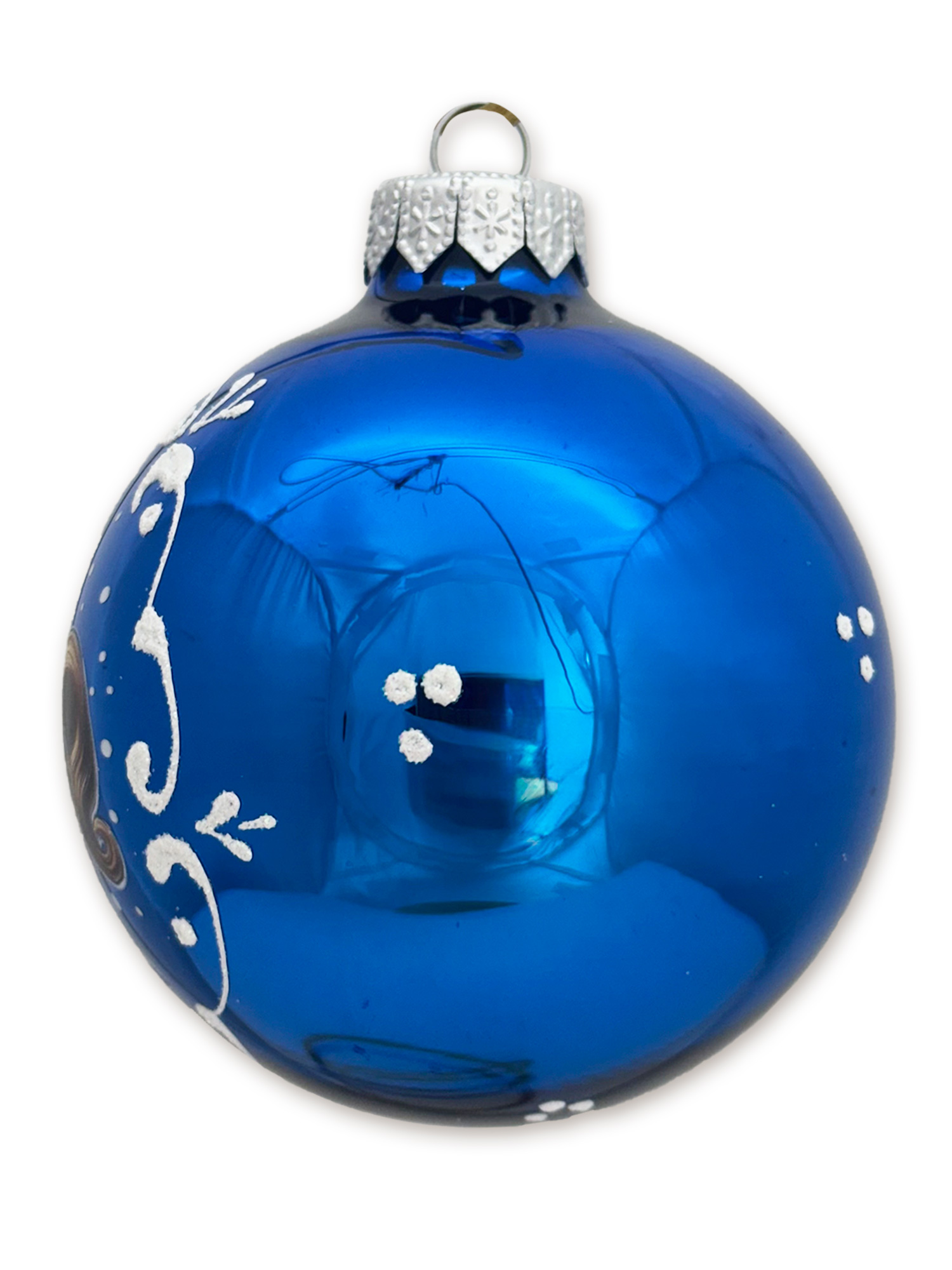 Лошадка-принцесса, шар 8 см, голубой глянец