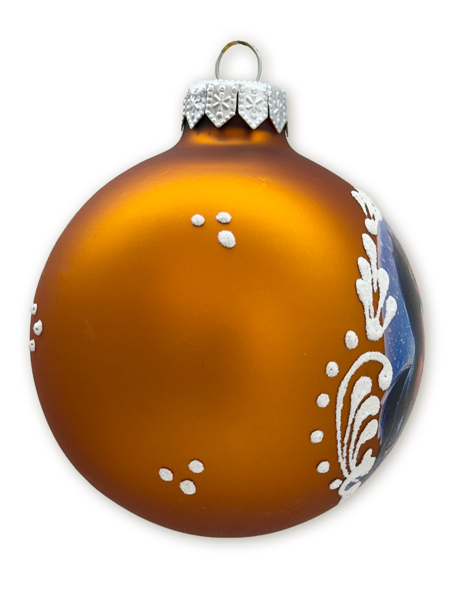 Влюбленная парочка, шар 8 см, золотой матовый