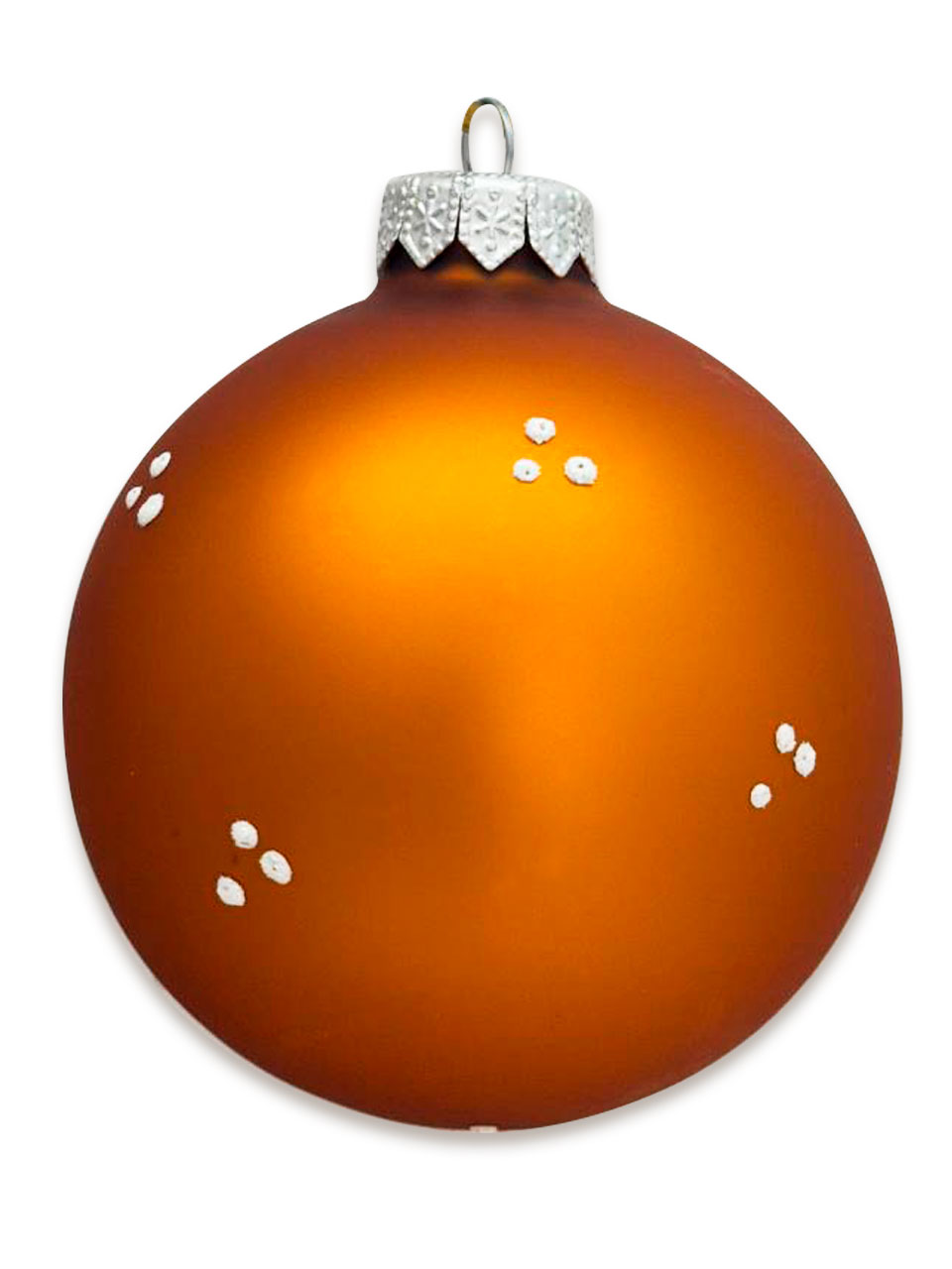 Лошадка в лесу, шар 8см, золотой матовый