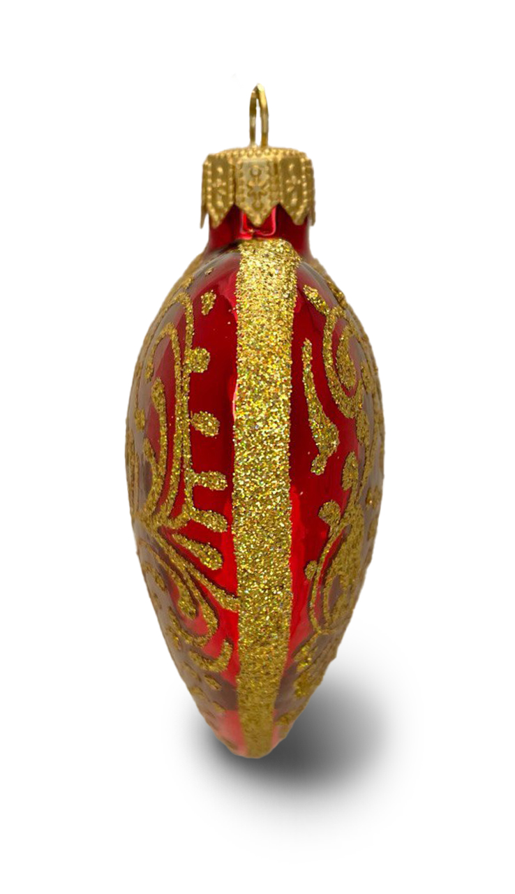 Сердце красное с орнаментом