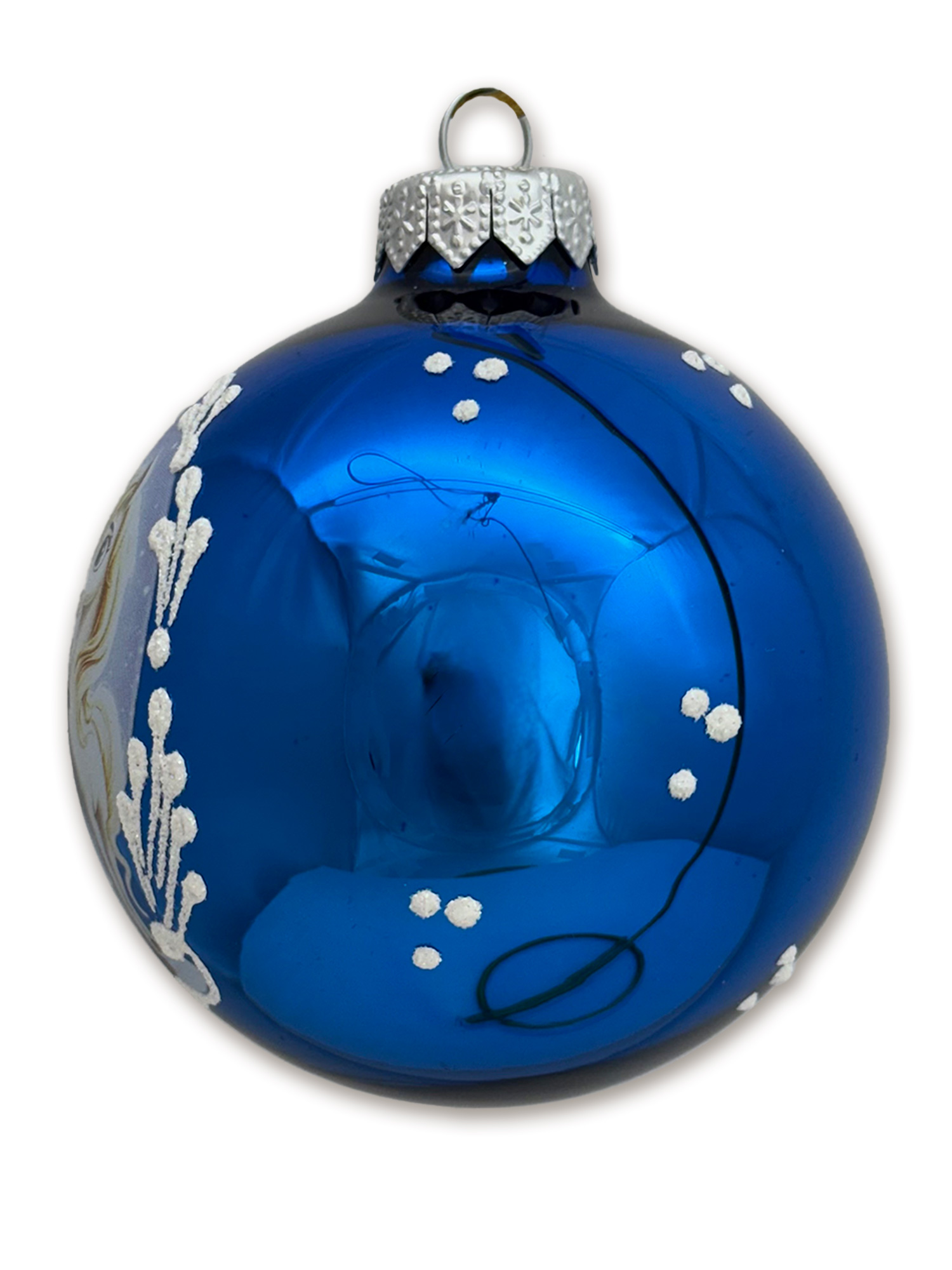 Влюбленная парочка, шар 8 см голубой глянец